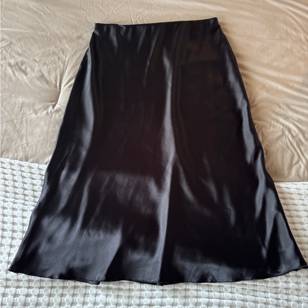 Nicole Miller Satin Black Women's Skirt